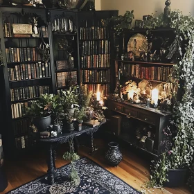 Dark Academia Inspired Home Library