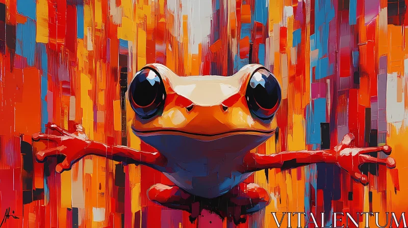 Vibrant Frog Painting