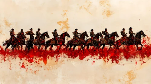 Crimson Riders: A Cavalry Charge