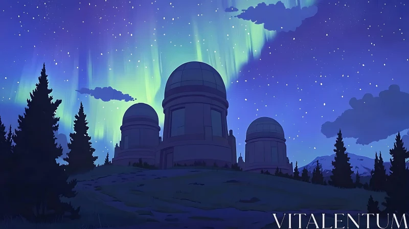 Northern Lights at the Observatory