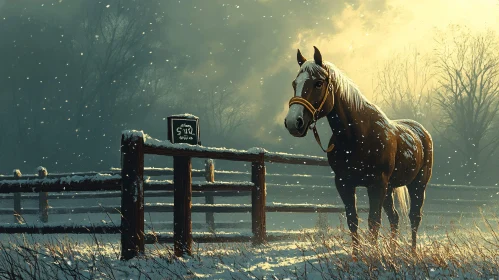 Winter Horse Serenity