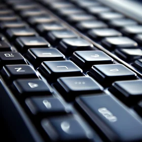 Detailed View of Modern Keyboard Keys