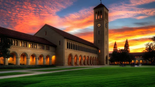 Sunset Over the University