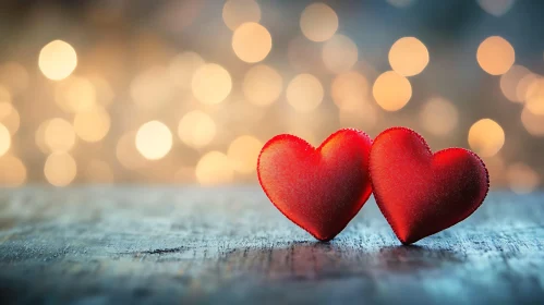 Two Hearts in Soft Light