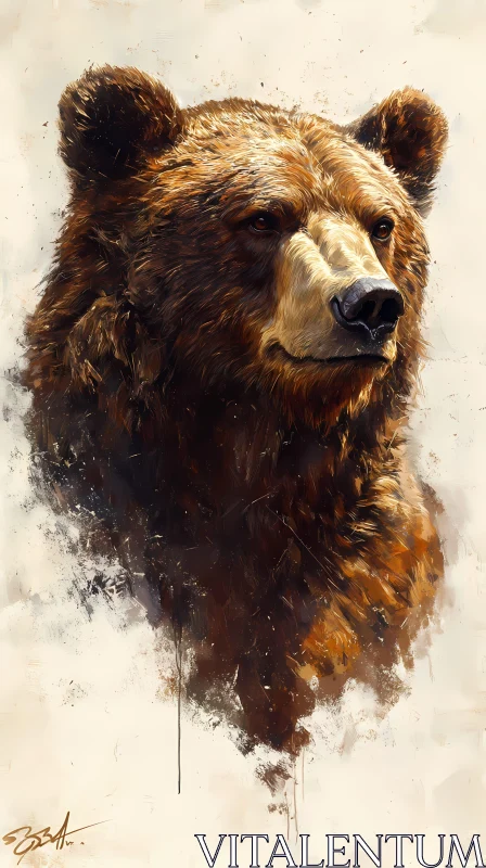 AI ART Wildlife Art of a Bear