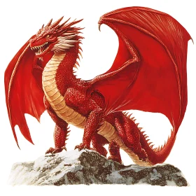 Crimson Dragon Guardian of the Peak