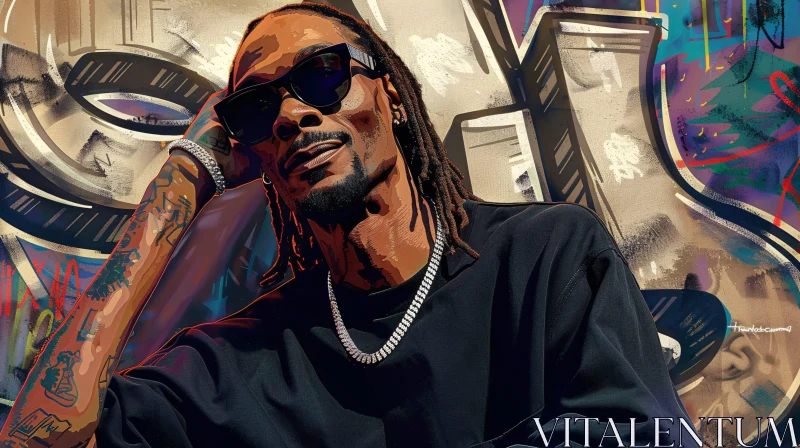 AI ART Urban Graffiti Art Featuring Snoop Dogg