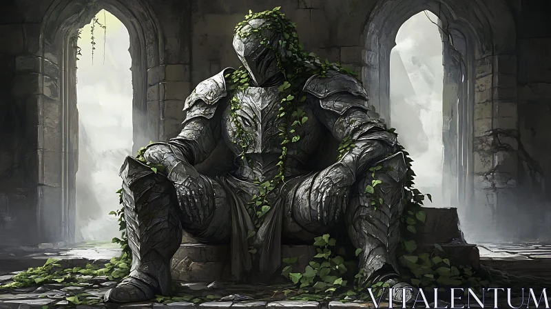 AI ART Forgotten Guardian of the Stone Keep