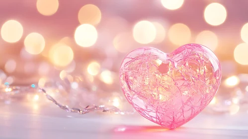 Romantic Heart with Glowing Lights