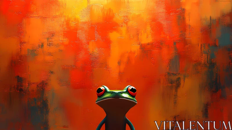 Colorful Frog Art AI Image