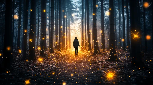 Person in the Magical Forest