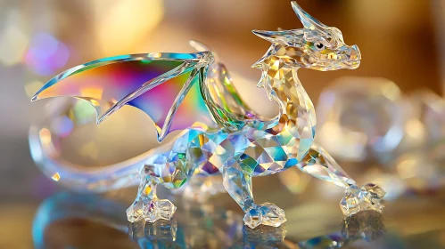 Faceted Crystal Dragon Art