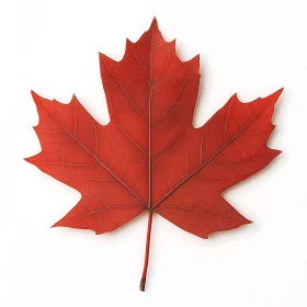 Close-Up of a Red Maple Leaf