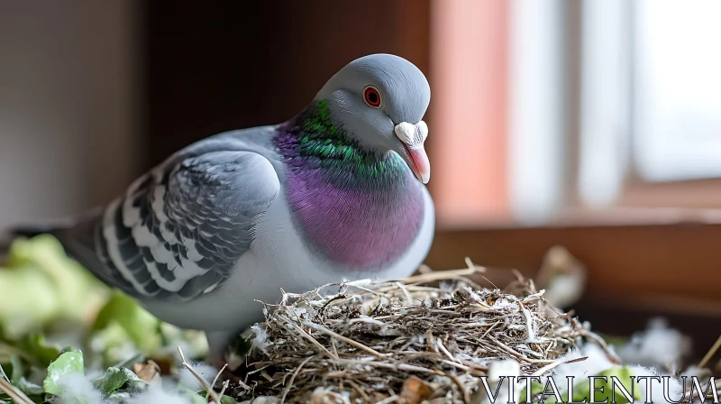 Pigeon Nesting Bird Image AI Image