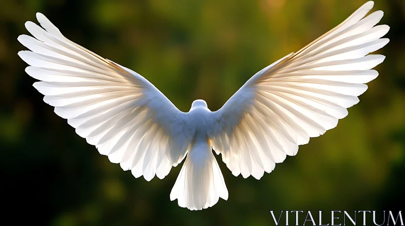 White Dove Ascending AI Image