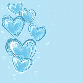 Blue Heart Sketch Composition