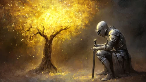 Knight by the Golden Tree