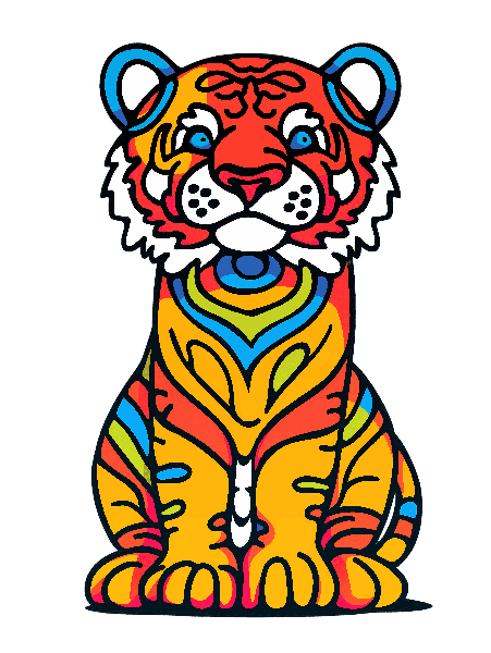 POD Design Vivid Tiger Art Apparel