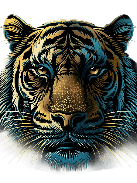 Regal Tiger Art Print POD Design