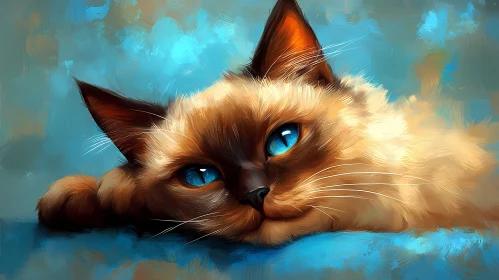 Artistic Cat Painting