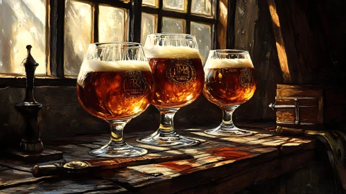 Golden Brews: A Study in Light