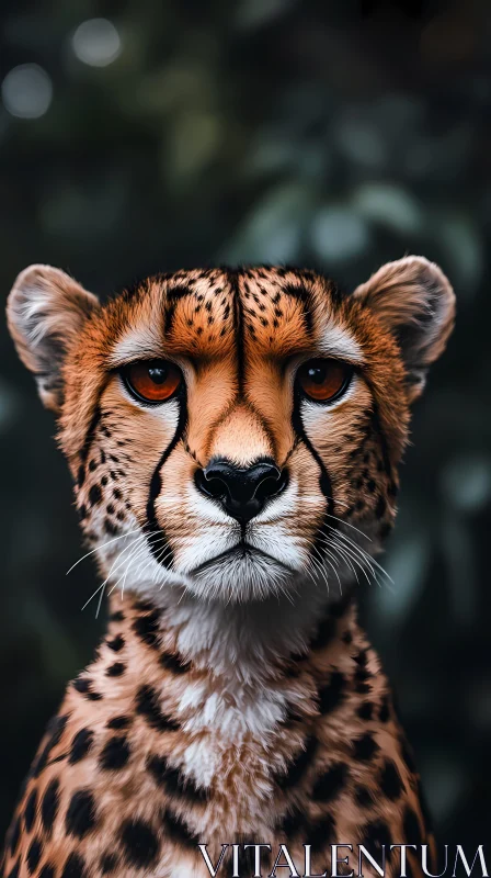 Intense Gaze of a Cheetah AI Image