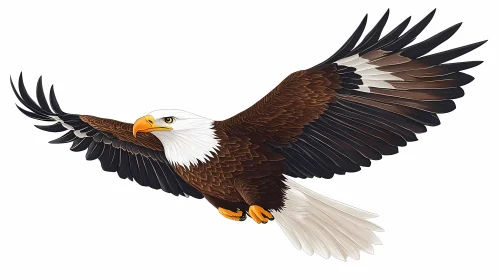 Powerful Eagle in Flight