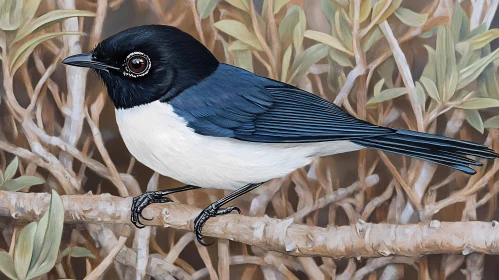 Ornate Bird Illustration in Nature