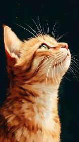 Artistic Ginger Cat Close-Up