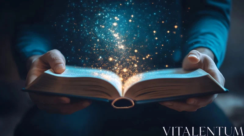 AI ART Celestial Light Emanating from an Open Book