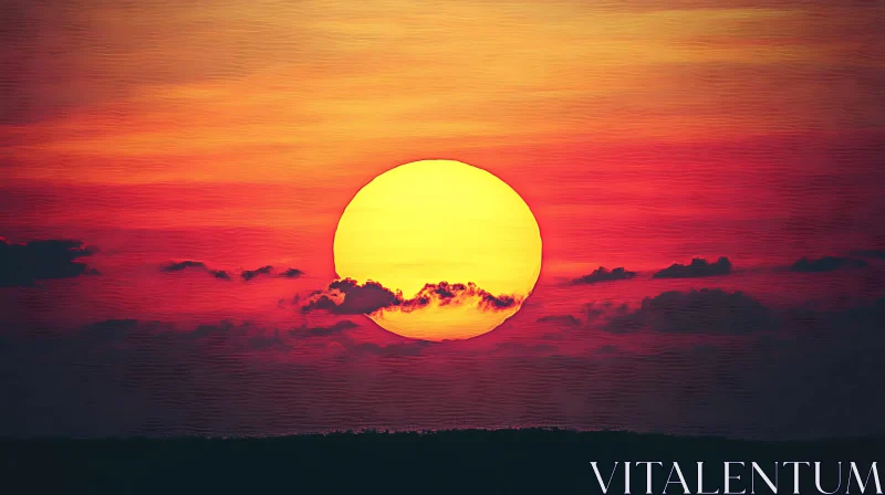 Golden Hour Sunset AI Image