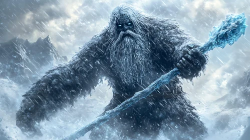 Winter Yeti with Ice Staff