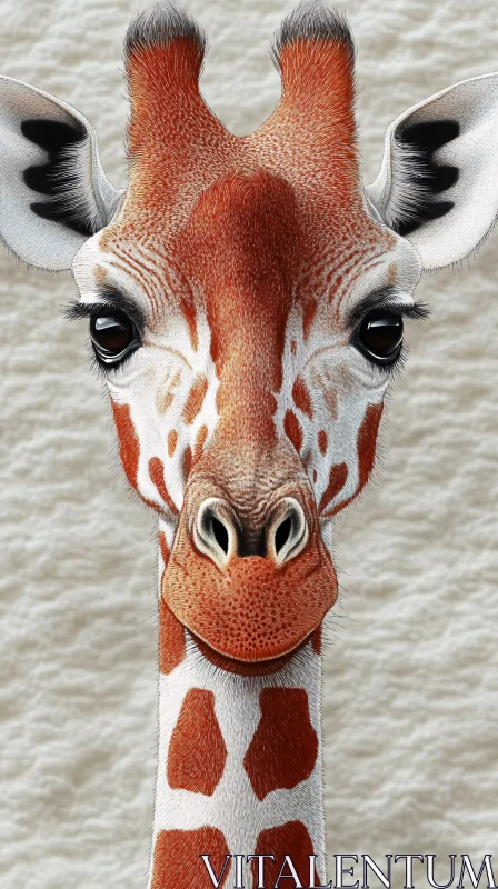 Close-up Giraffe Image AI Image