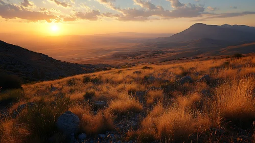 Scenic Mountain View at Sunset