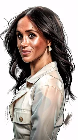 Artistic Portrait of Meghan Markle