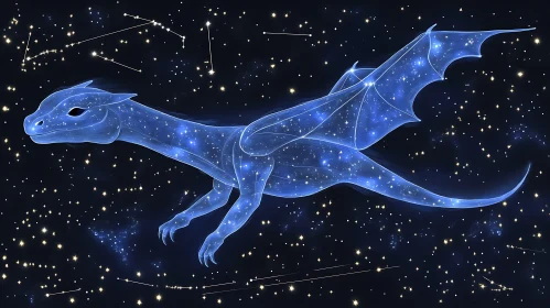 Stardust Dragon in Cosmic Flight