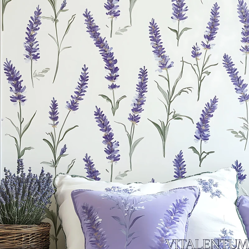 Serene Lavender Floral Decor for Interiors AI Image