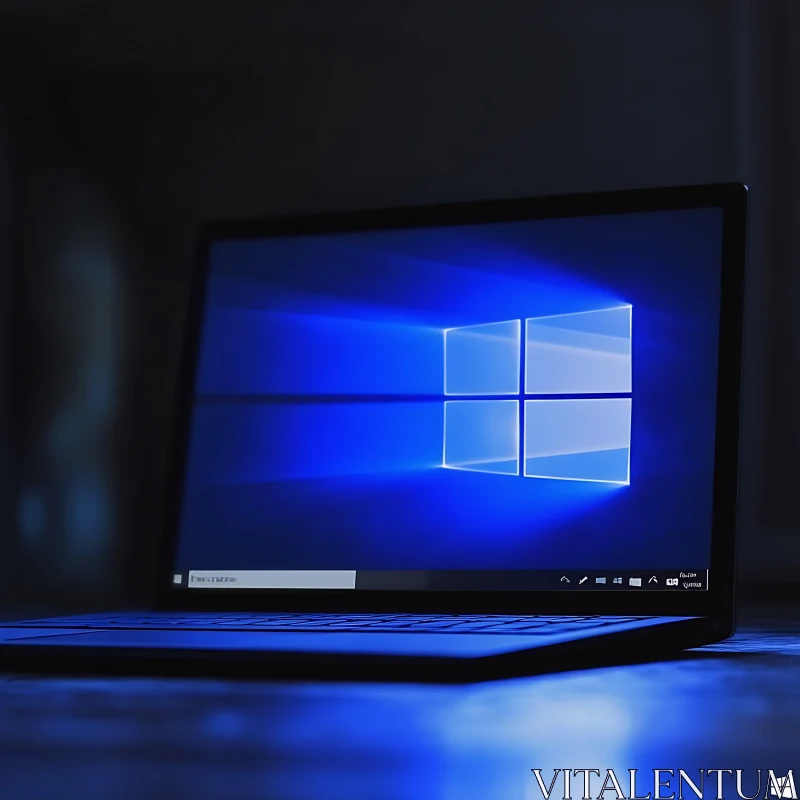 Windows Logo on Laptop Screen AI Image