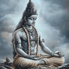 Serene Meditative Figure Artwork