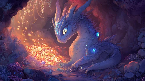 Dragon's Hoard: A Fantasy Scene