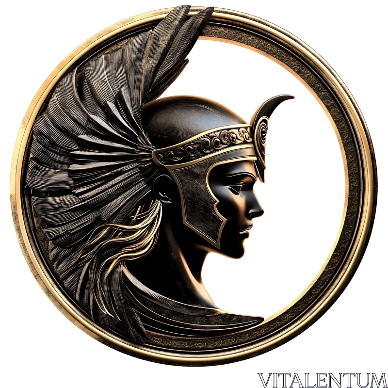 AI ART Golden Circle Warrior Woman