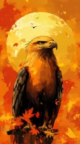 Eagle in Sunset Artwork