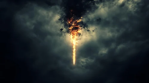 Fireball Piercing During Storm