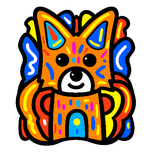 Cheerful Fox T-Shirt Design Inspired by Mexican Folk Art