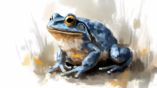 Blue Frog Painting