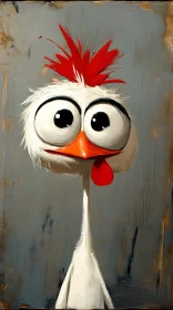 Playful Chicken Painting