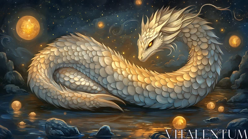 AI ART Serene Dragon Landscape