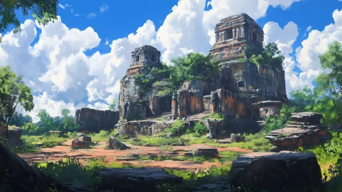 Lost Civilization Temple Landscape