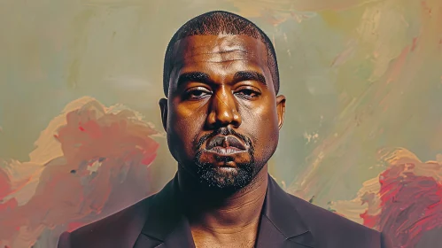 Kanye West Abstract Portrait