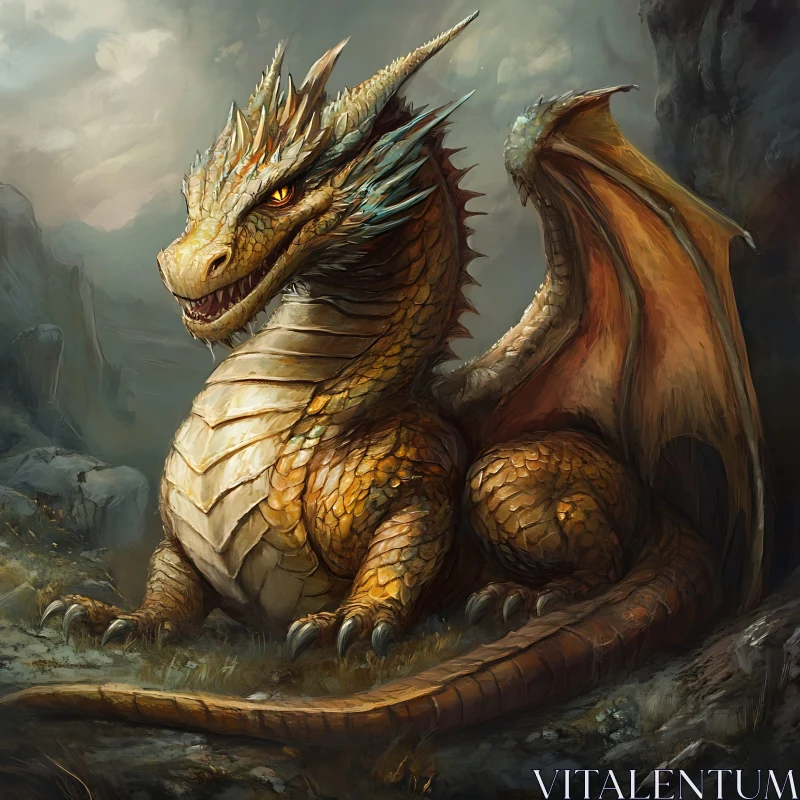 AI ART Fantasy Dragon Artwork